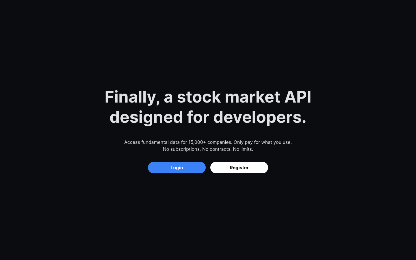 financial datasets