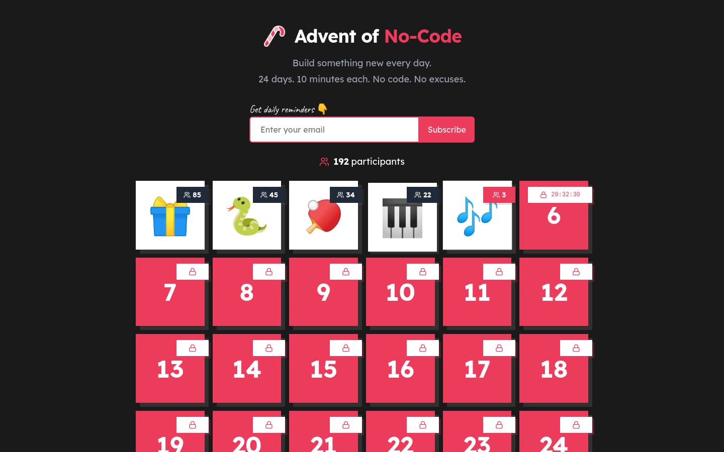 Advent of No-Code