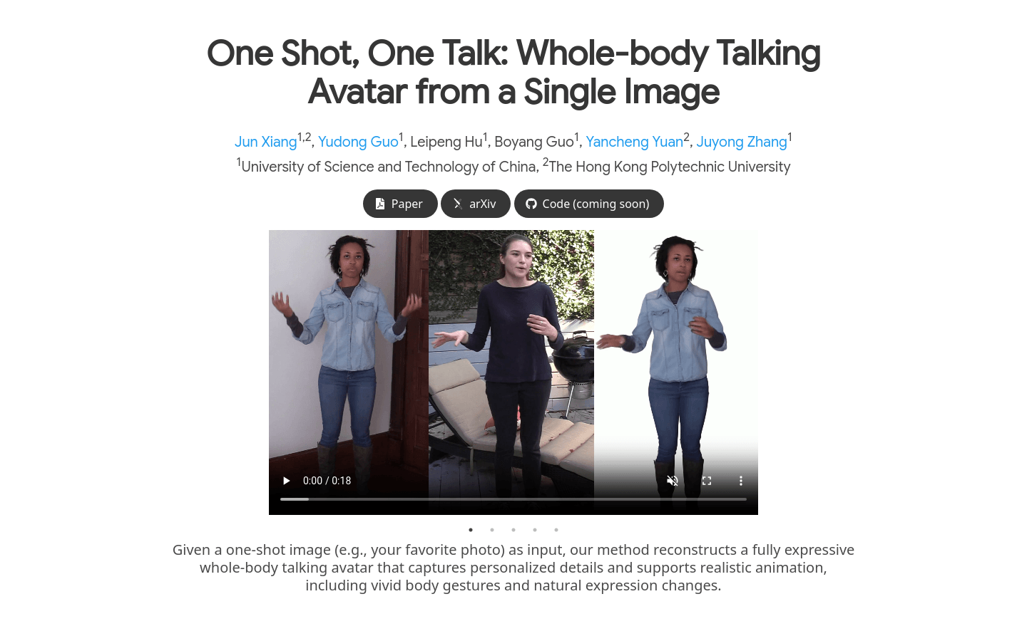 One Shot, One Talk