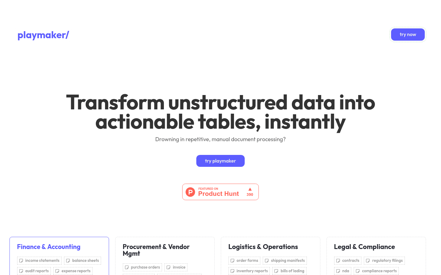 Tables by Playmaker
