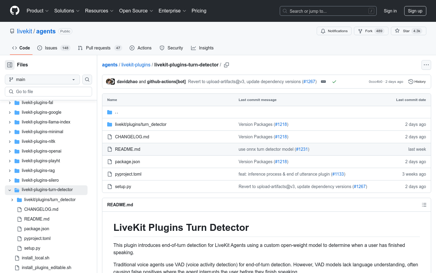 LiveKit Plugins Turn Detector