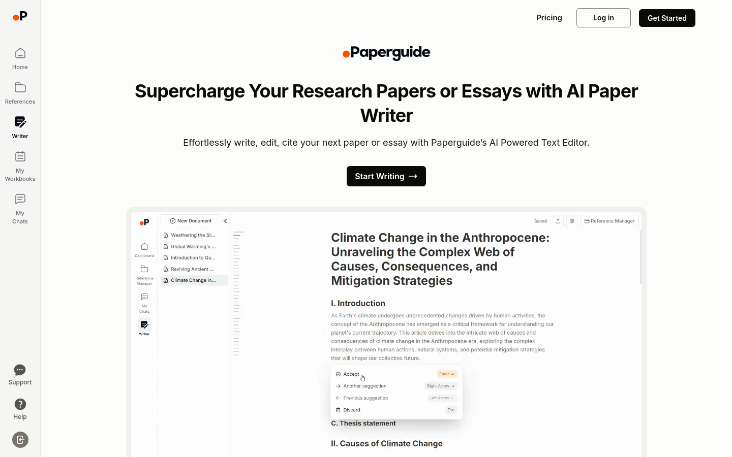 Paperguide AI Writer