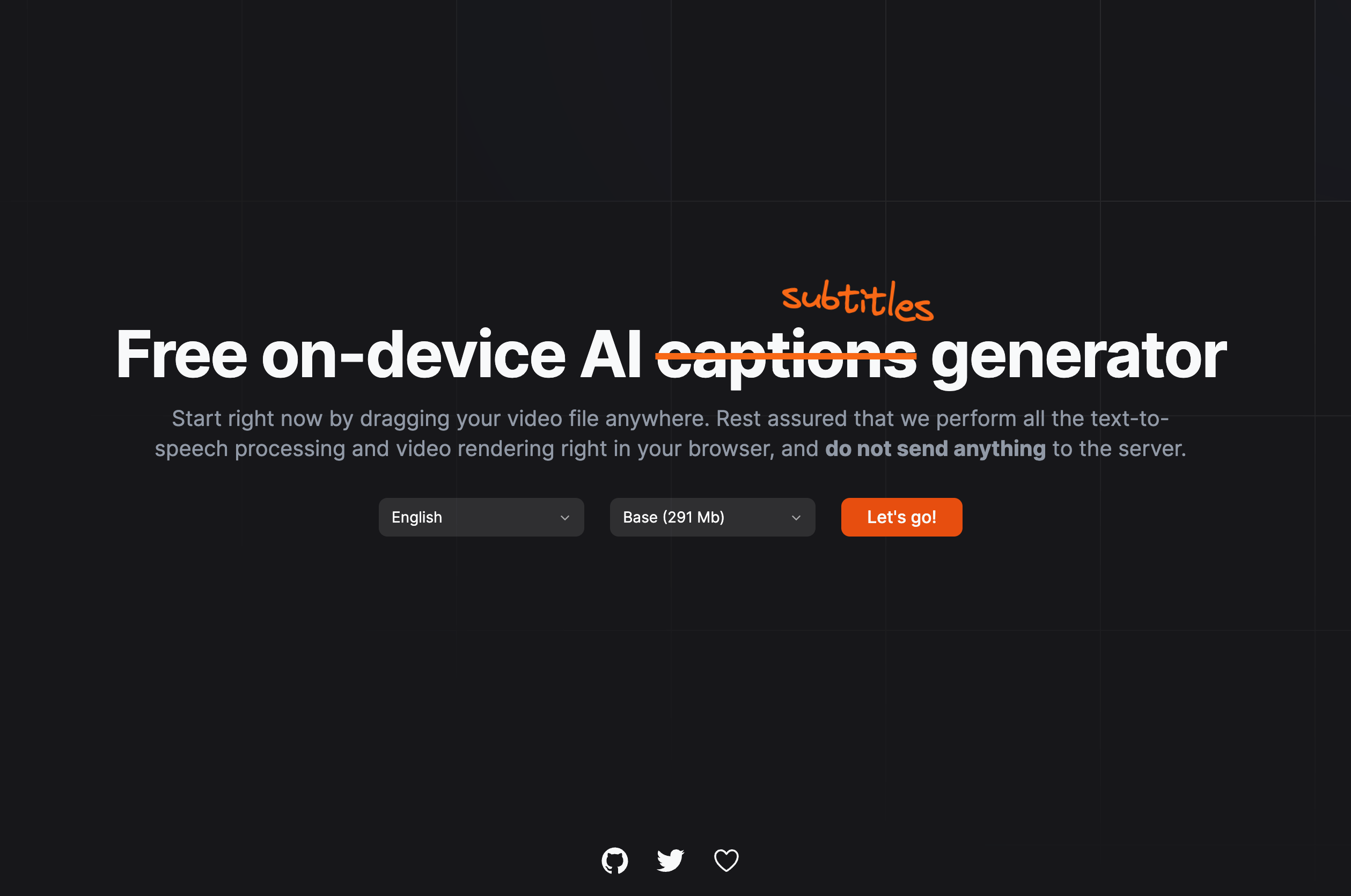 Free on-device AI captions or subtitles generator
