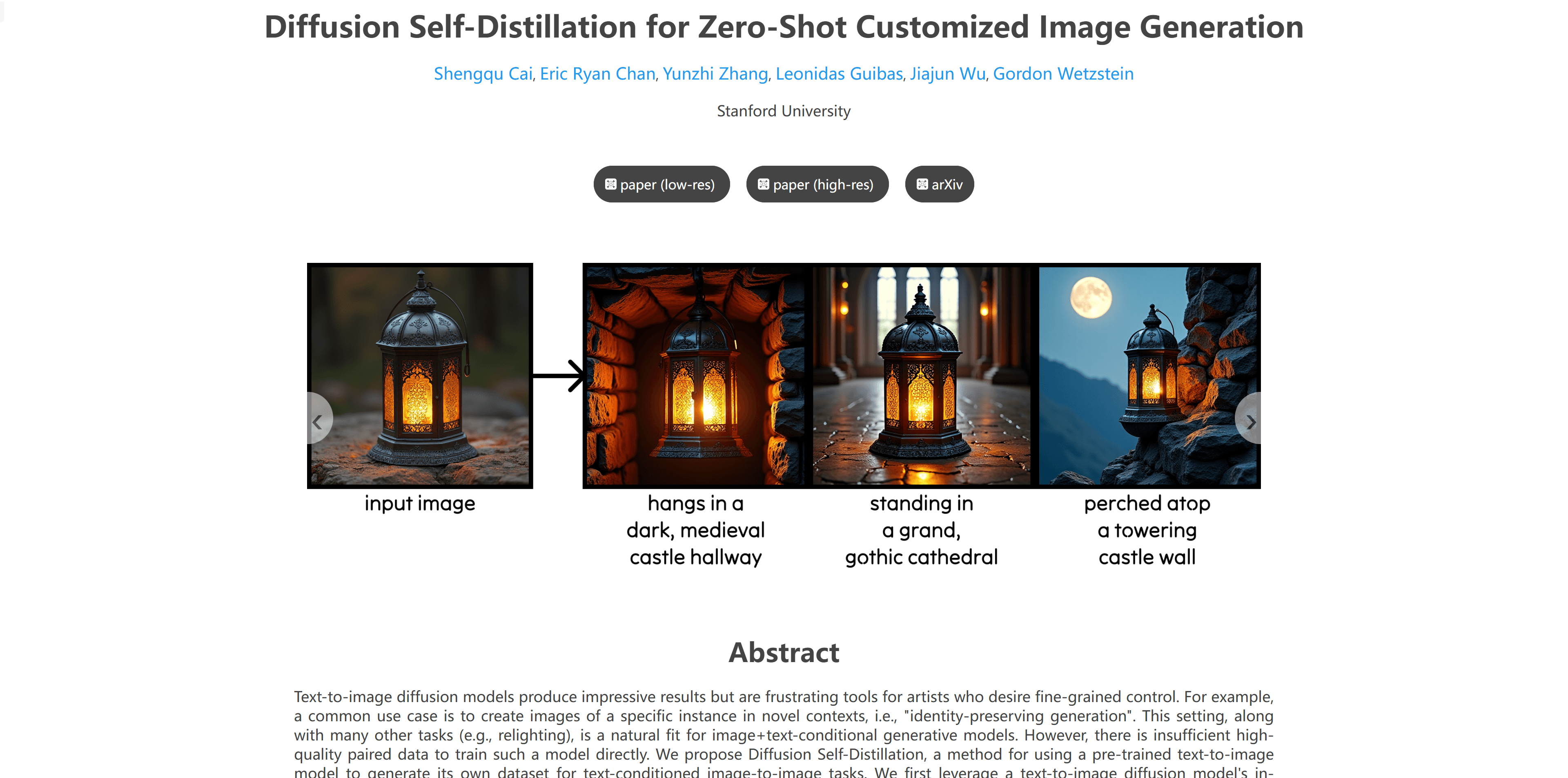 Diffusion Self-Distillatio